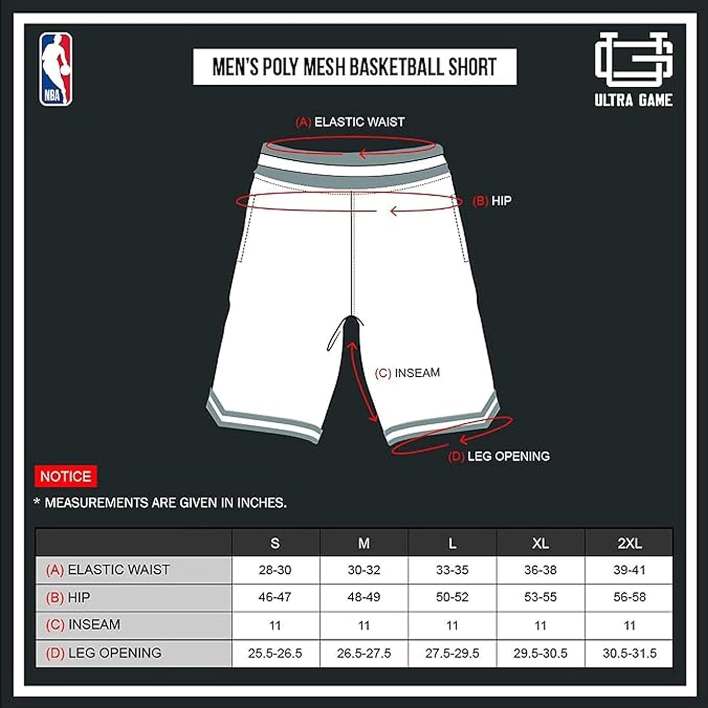 NBA Men'S Active Knit Basketball Training Shorts