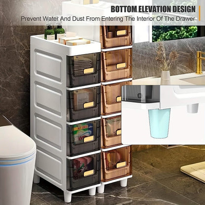Slimline Multi-Drawer Storage Cabinet – 3, 4, or 6 Layer
