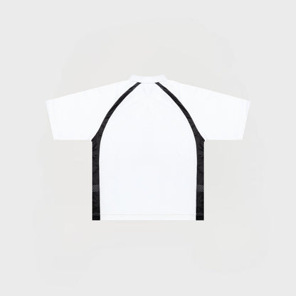 JERSEY POLO | WHITE/BLACK