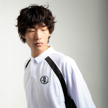 JERSEY POLO | WHITE/BLACK