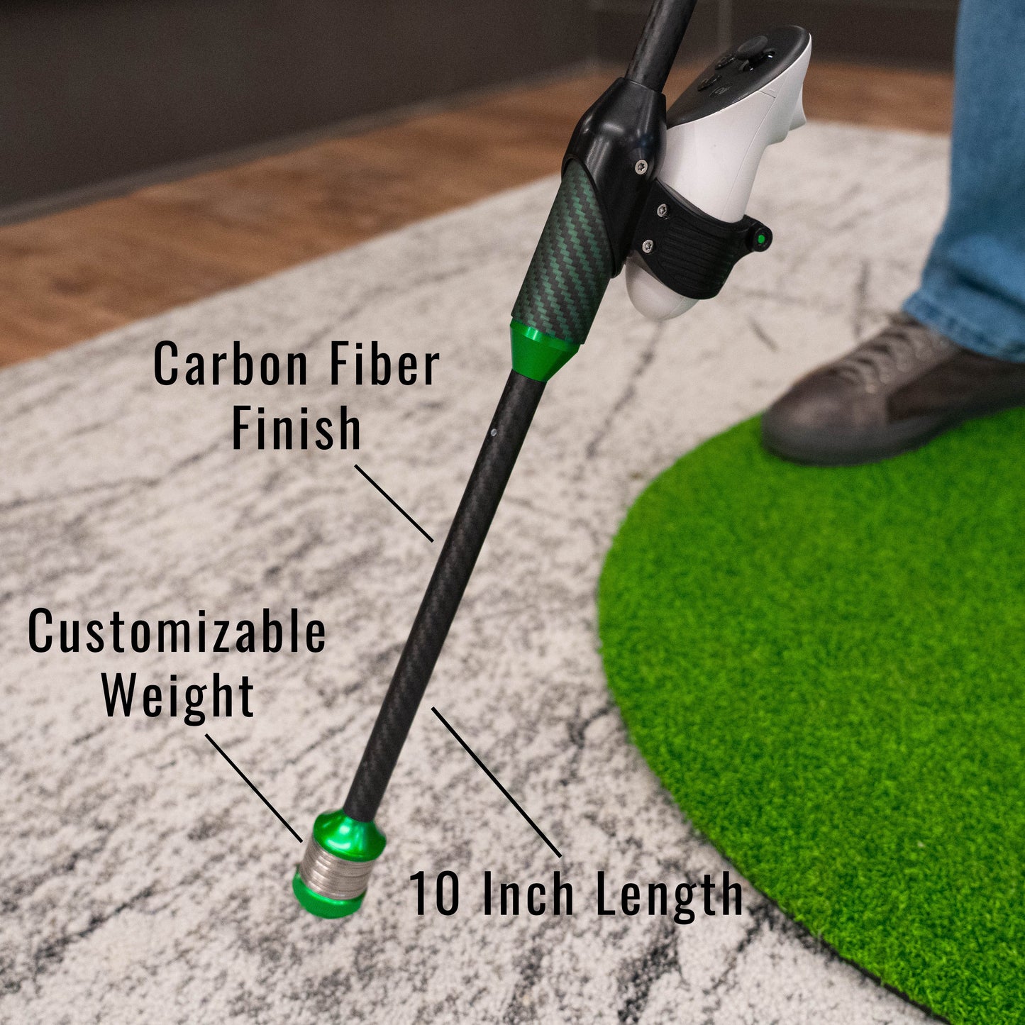 DriVR Elite Mini -  Adjustable VR Weighted Golf Club Handle Accessory - Compatible with Quest 2, 3/3s, and Pro