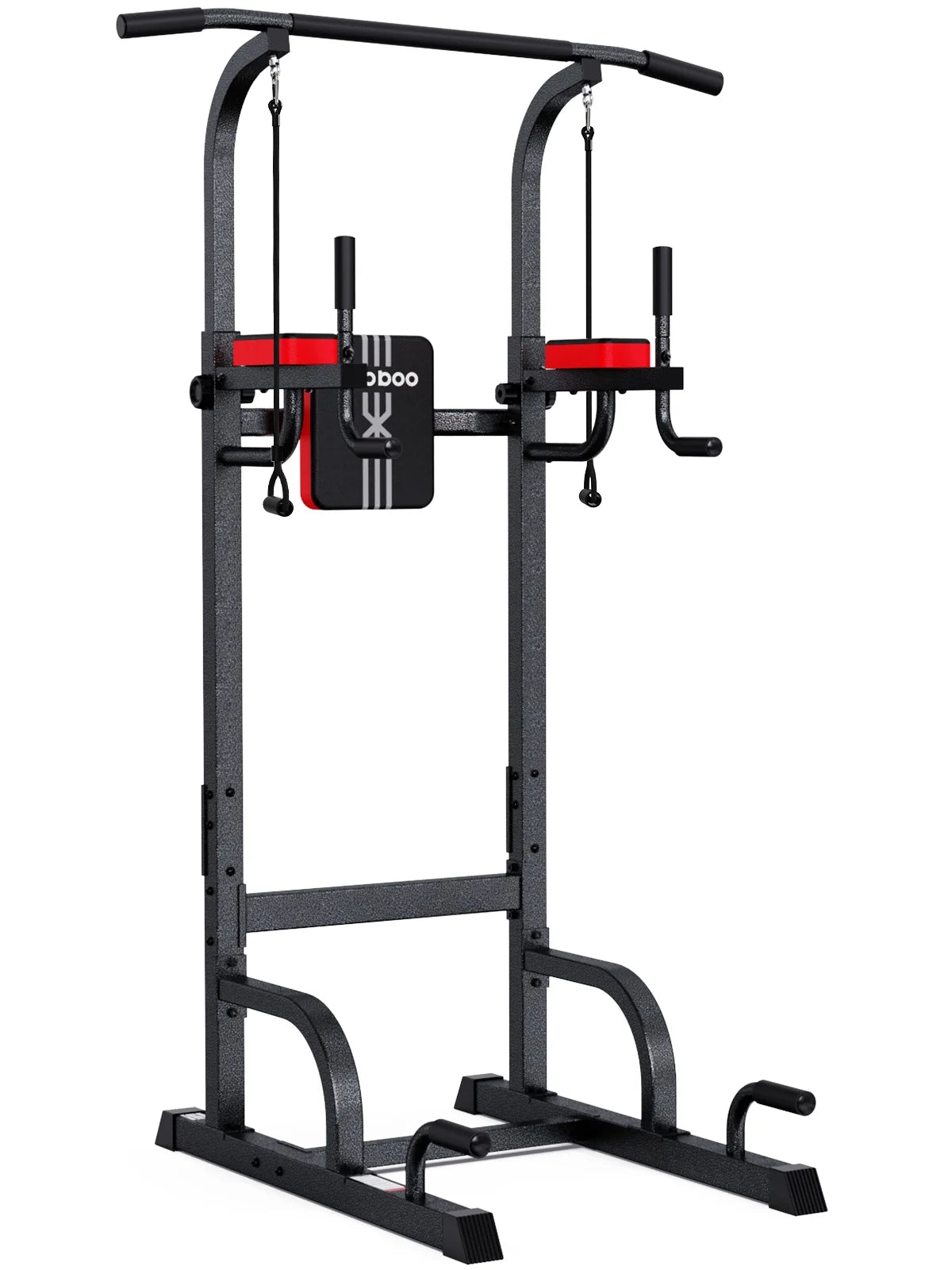 Body Champ Multifunction Power Tower Dip Station Pull up Bar Power Rack for Home Gym Strength Training Workout Equipment Max Weight 480Lbs