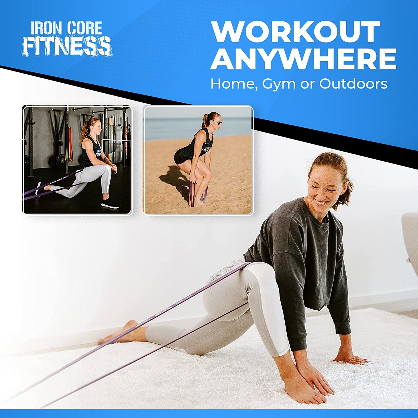 Pull up Assistance Resistance Bands by - Strength Power Flexibility Training at Home or Gym. Ebooks and Workout Chart Included.