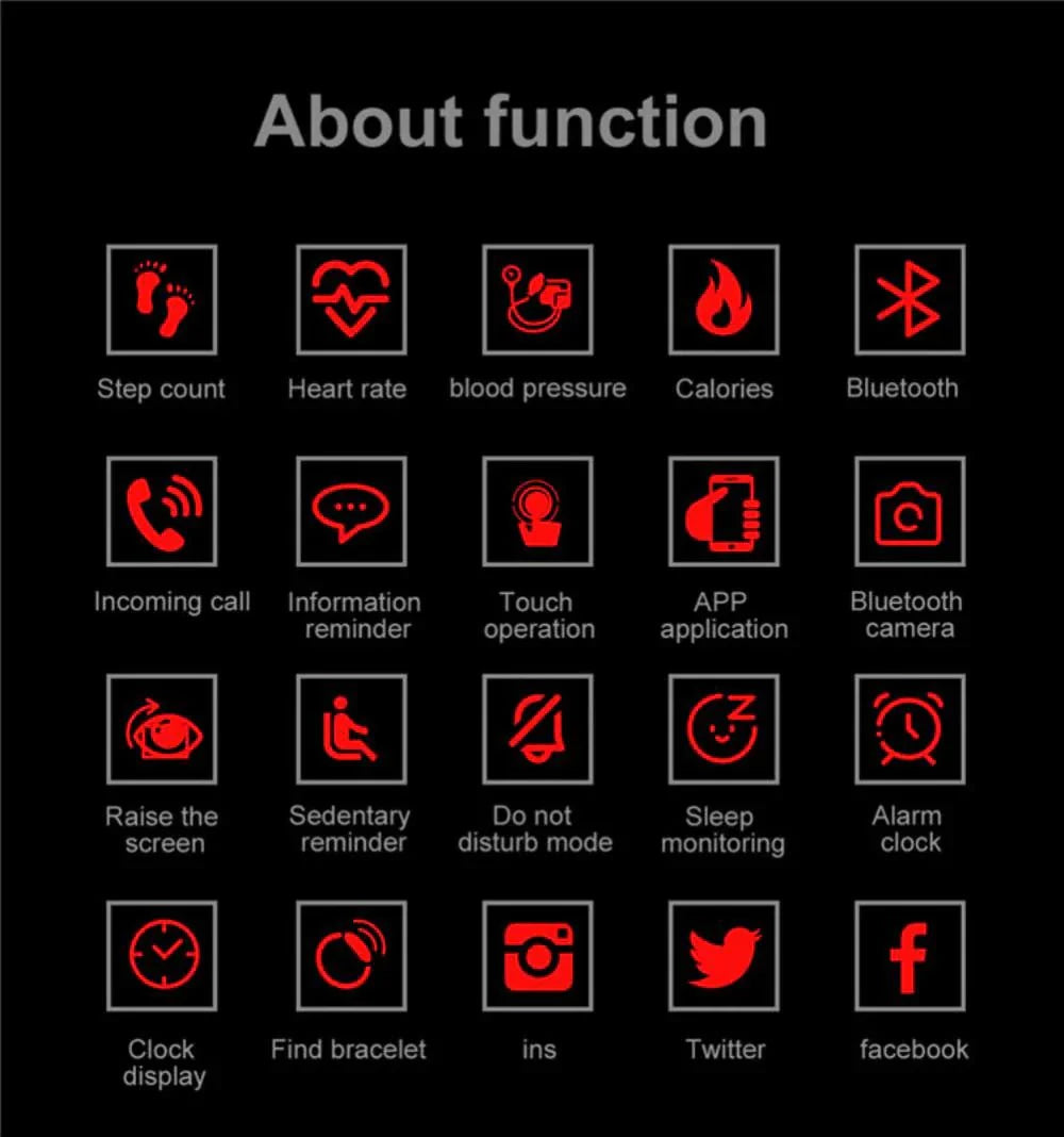 IP67 Waterproof Fitness Tracker Smart Watch with Heart Rate, BP, Sleep & Multi‑Sport