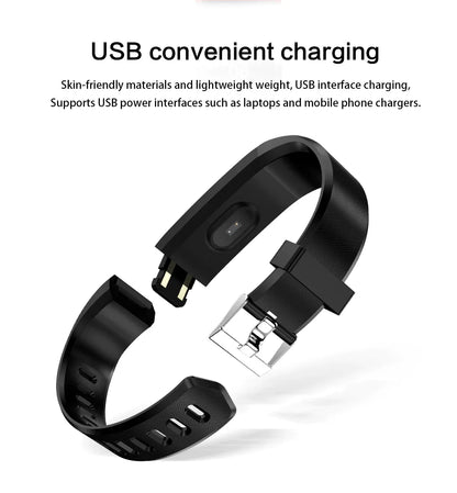 IP67 Waterproof Fitness Tracker Smart Watch with Heart Rate, BP, Sleep & Multi‑Sport