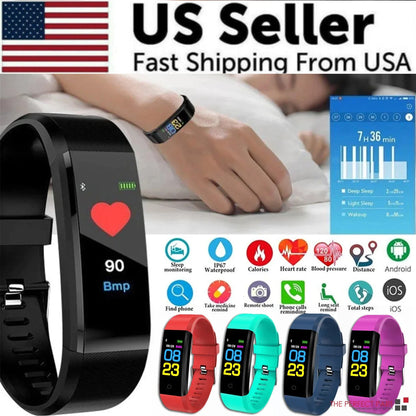 IP67 Waterproof Fitness Tracker Smart Watch with Heart Rate, BP, Sleep & Multi‑Sport