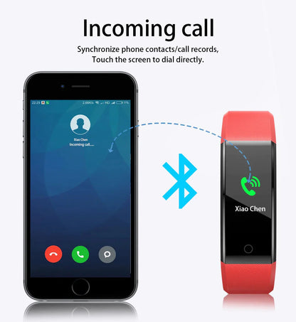 IP67 Waterproof Fitness Tracker Smart Watch with Heart Rate, BP, Sleep & Multi‑Sport